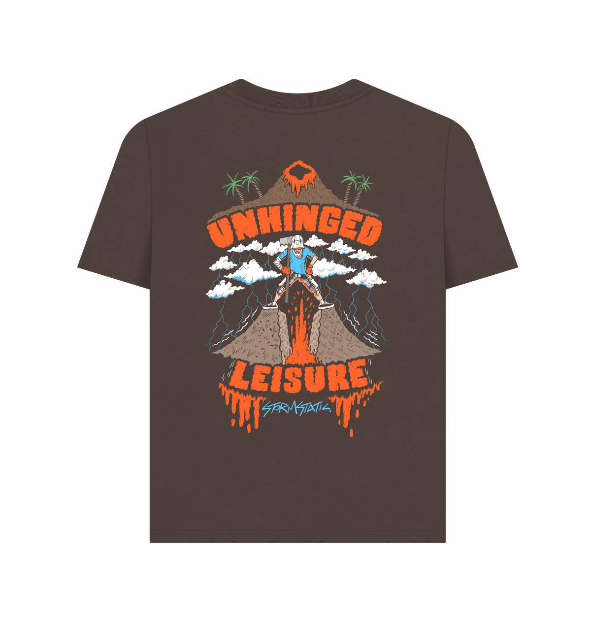 Chocolate Printed T-shirt Back