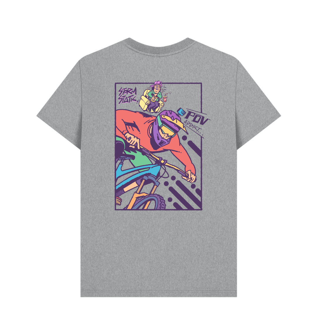 Athletic Grey Printed T-shirt Back