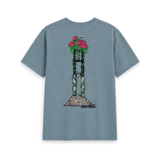 Stone Blue Printed T-shirt Back