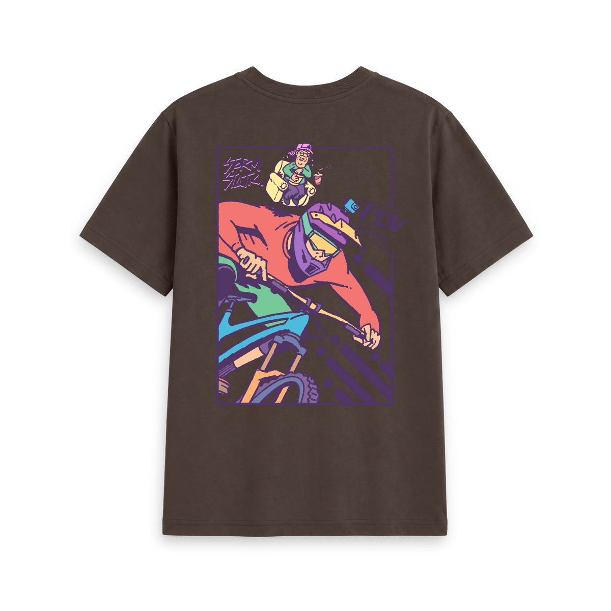 Chocolate Printed T-shirt Back