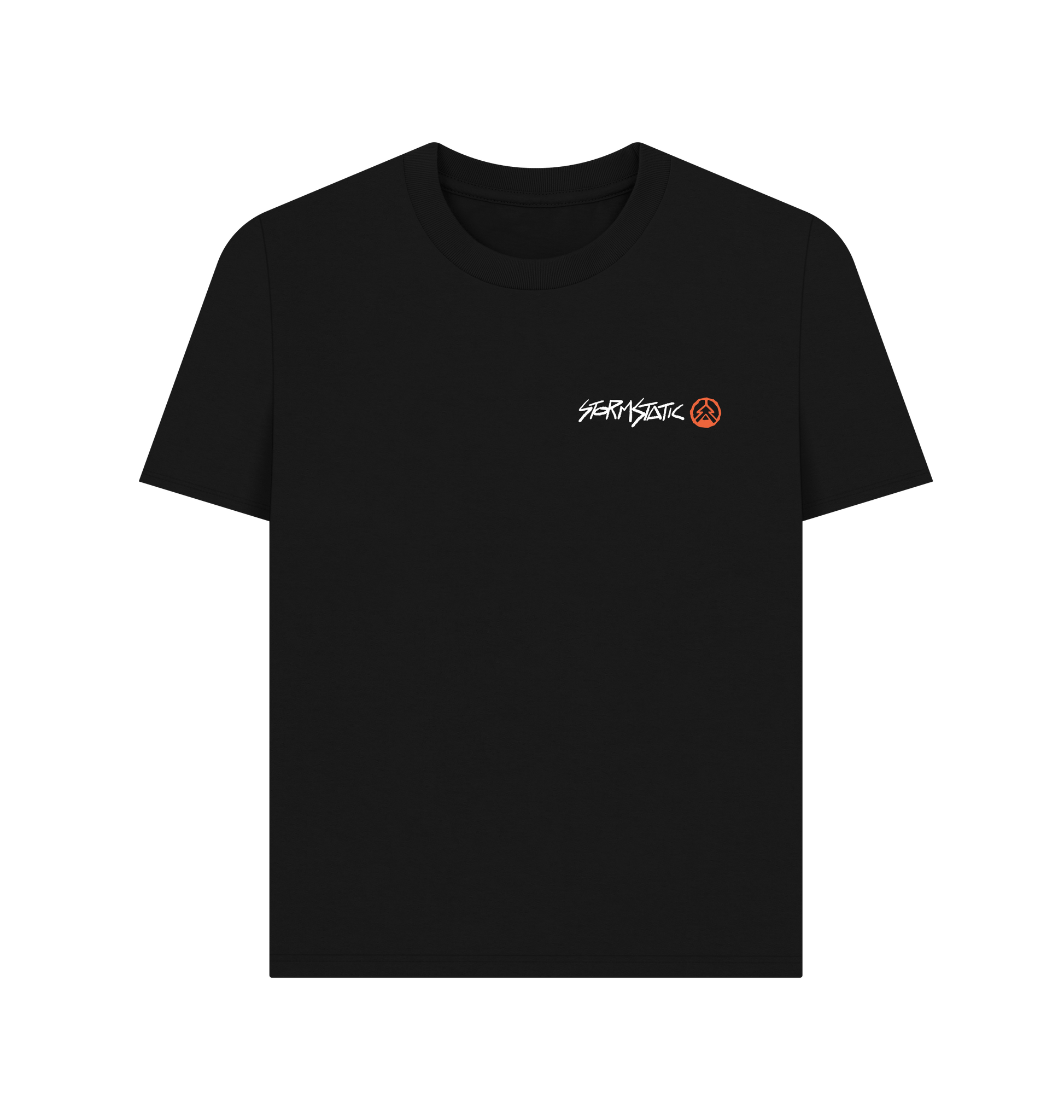 Black Printed T-shirt Front