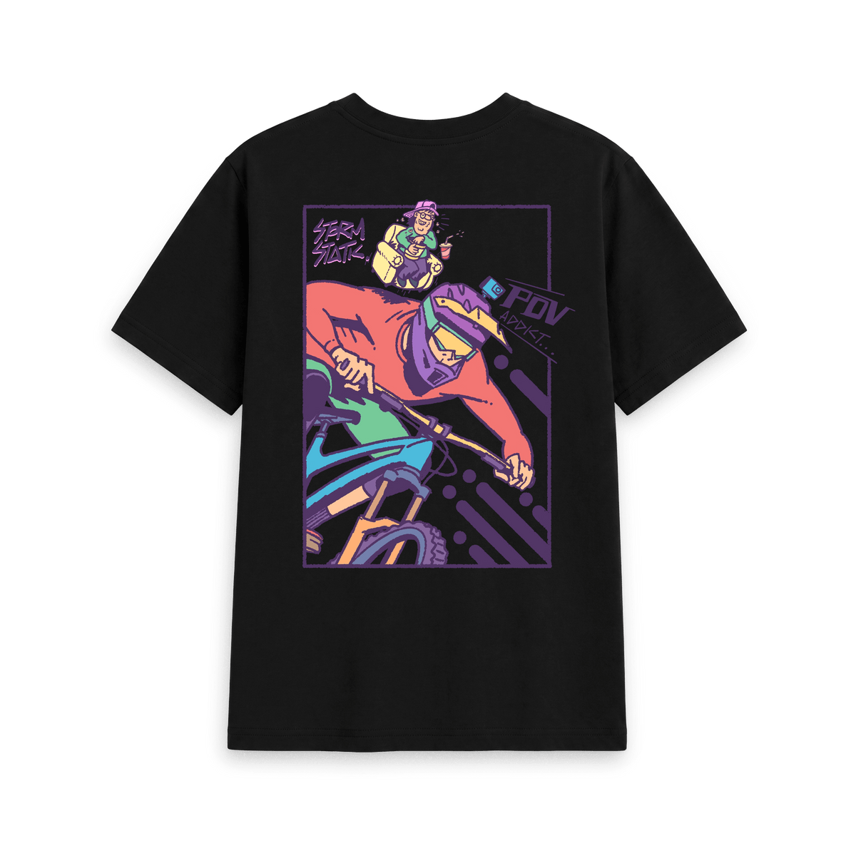 Black Printed T-shirt Back