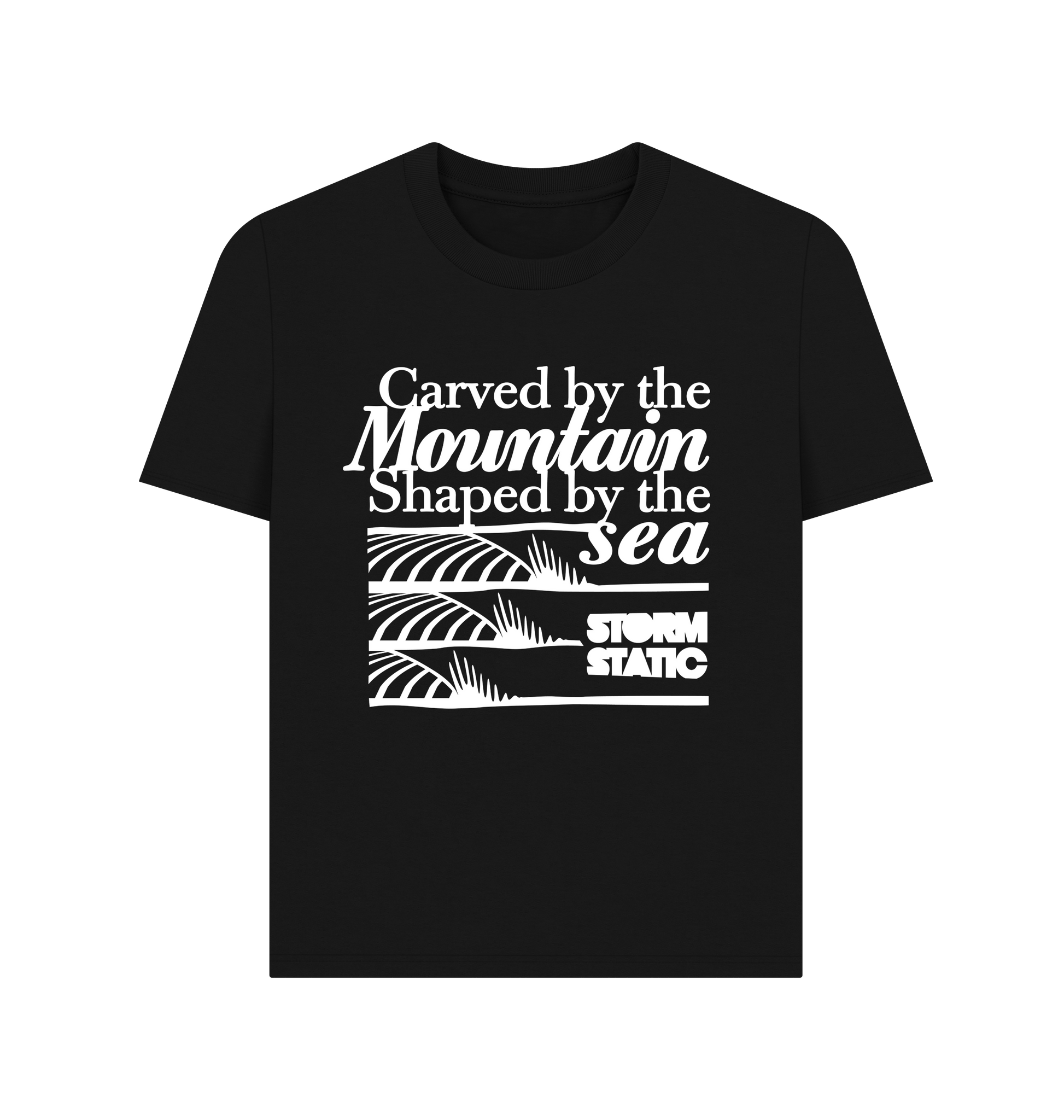 Black Printed T-shirt Front