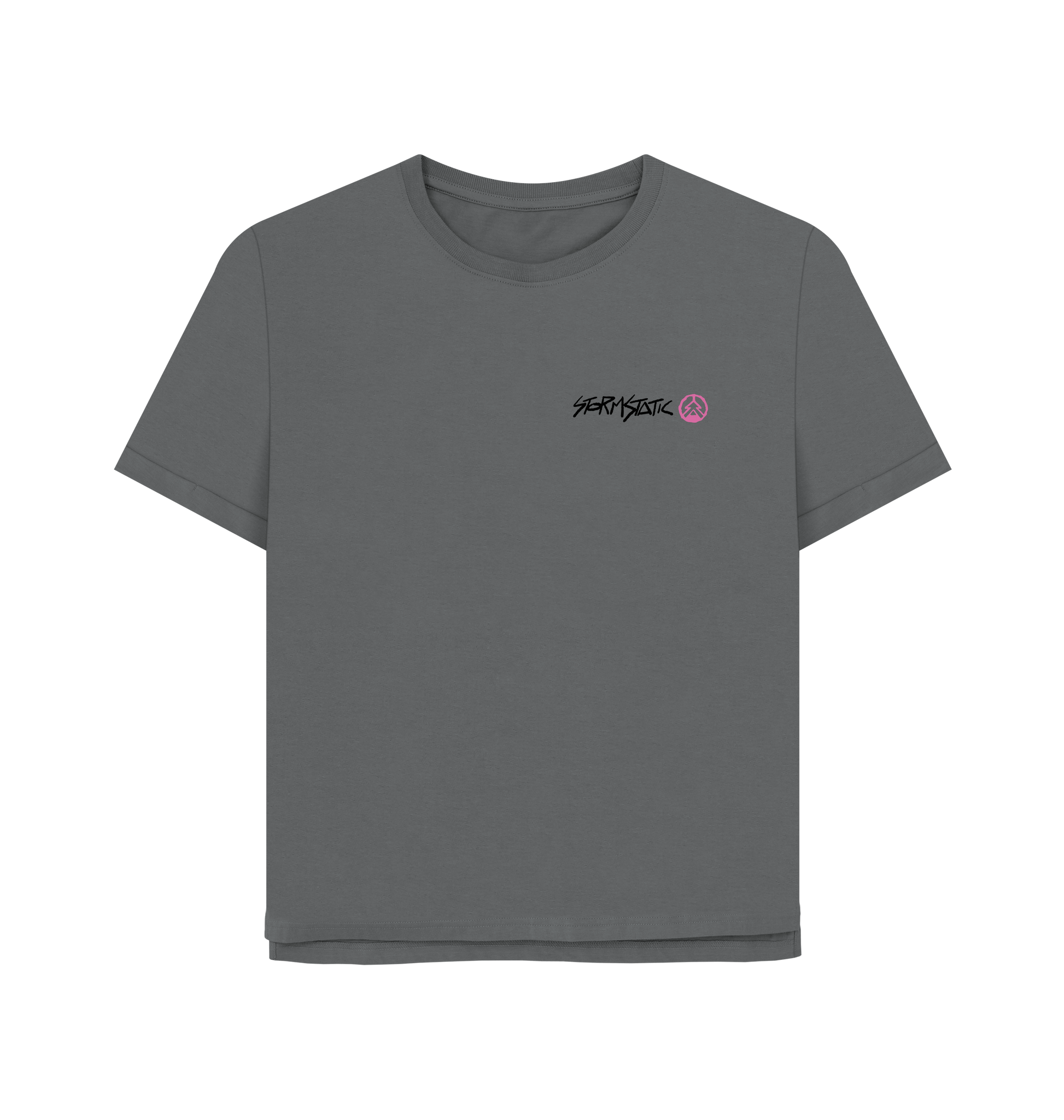 Slate Grey Printed T-shirt Front