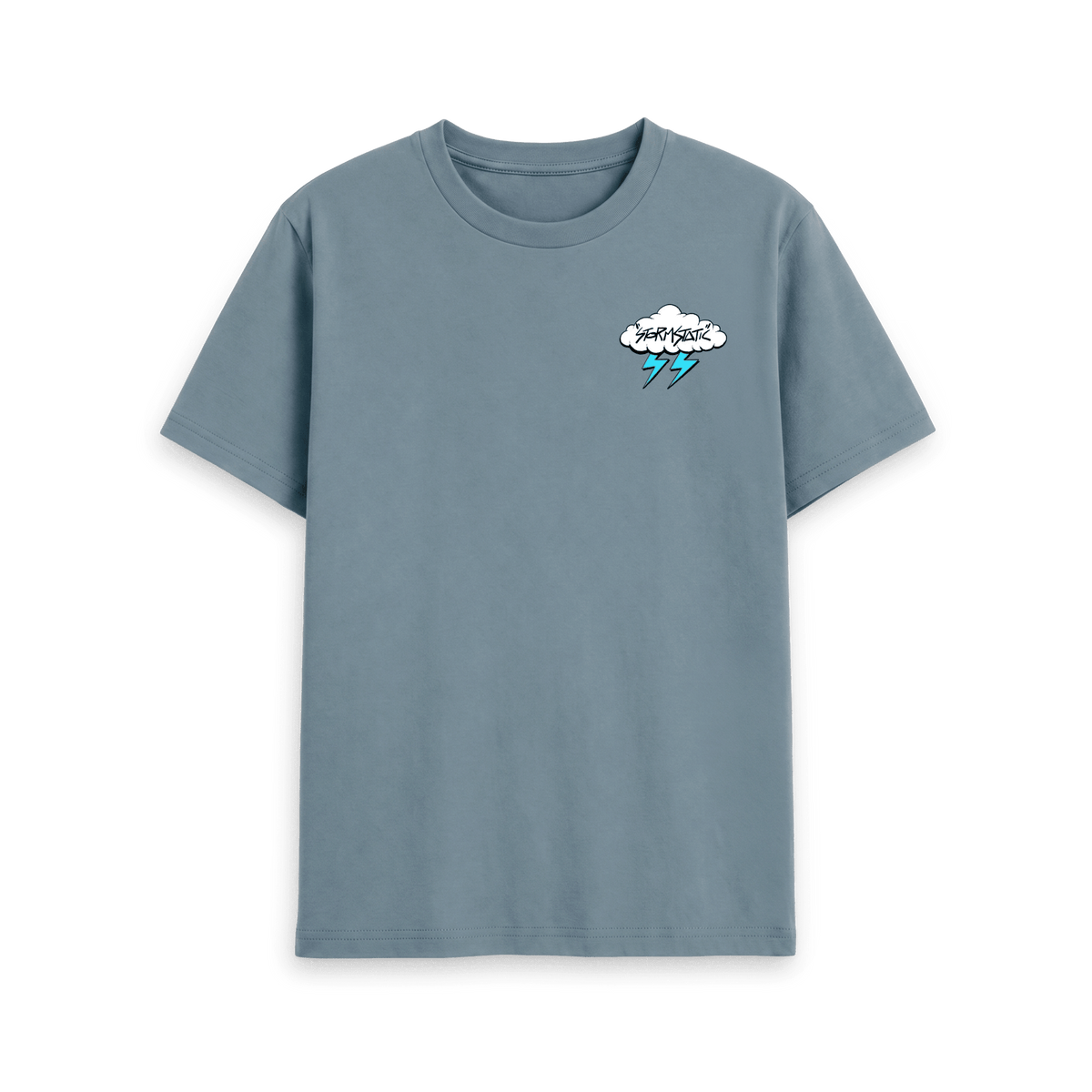 Stone Blue Printed T-shirt Front