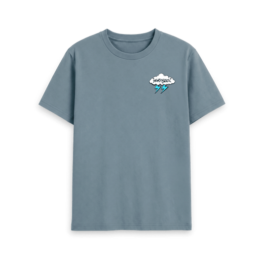 Stone Blue Printed T-shirt Front