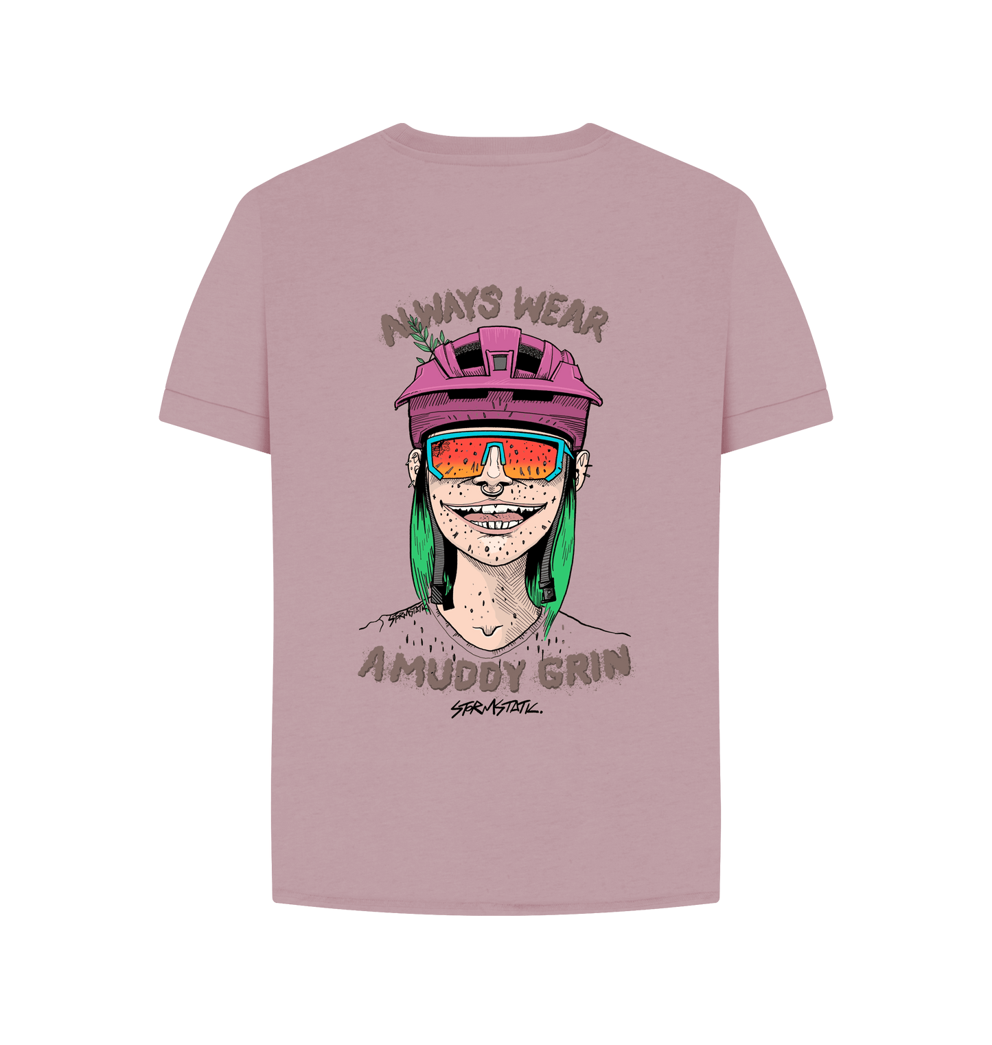 Mauve Printed T-shirt Back
