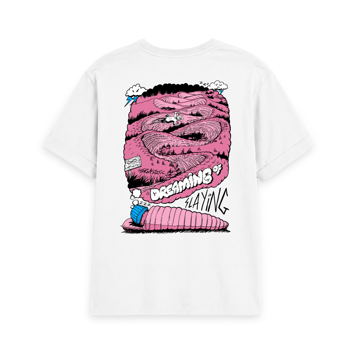White Printed T-shirt Back