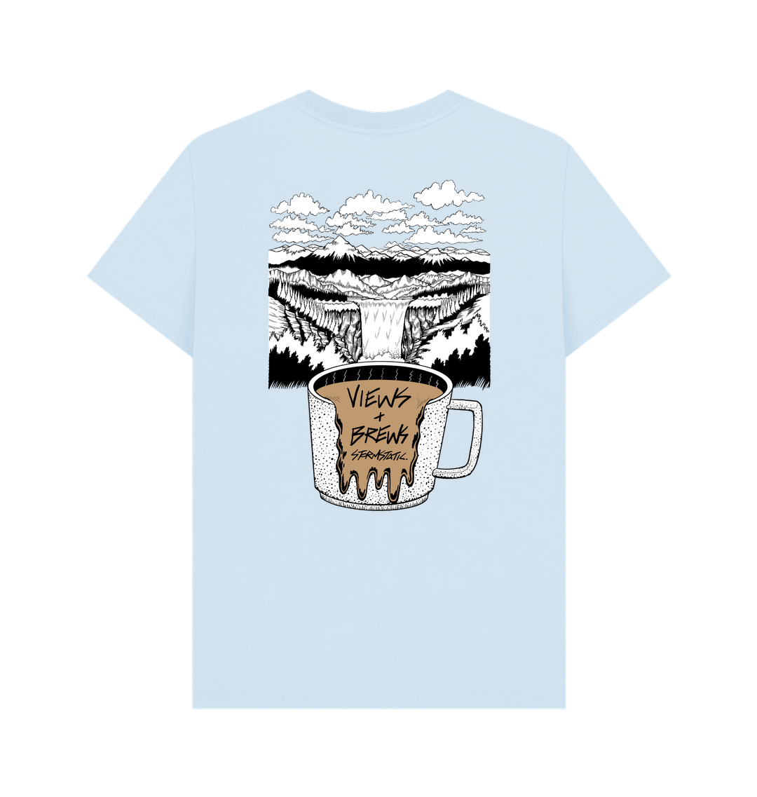 Sky Blue Printed T-shirt Back