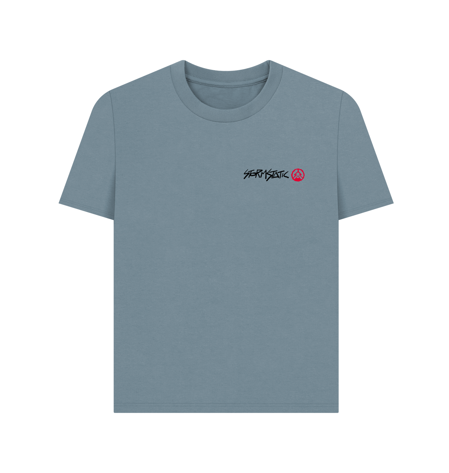 Stone Blue Printed T-shirt Front