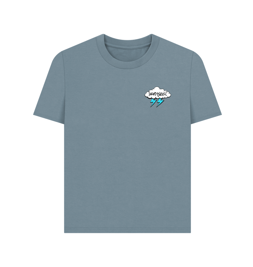 Stone Blue Printed T-shirt Front