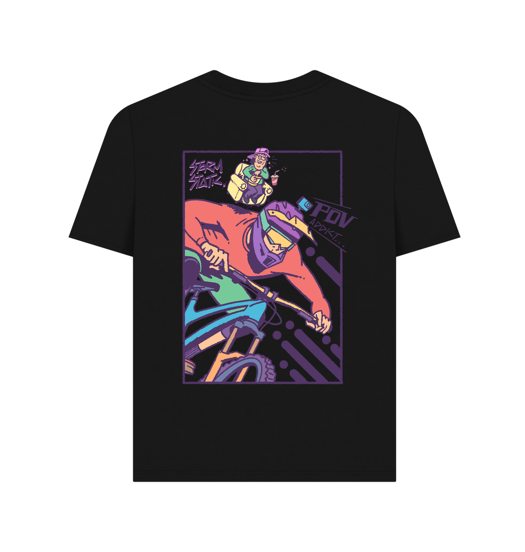 Black Printed T-shirt Back