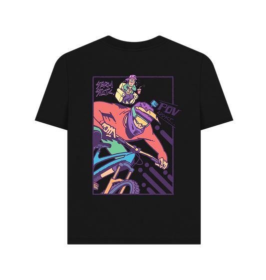 Black Printed T-shirt Back