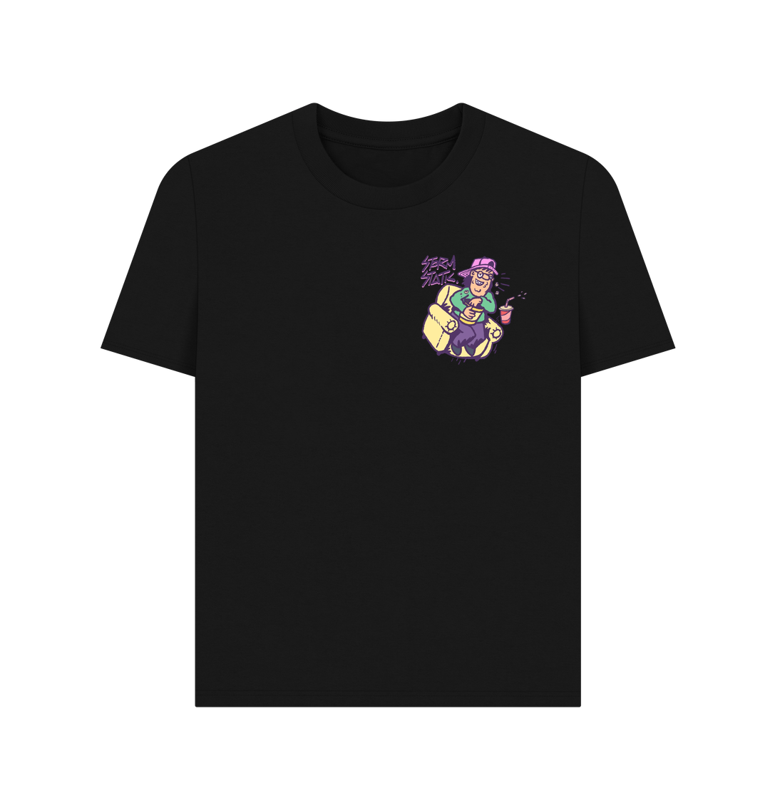 Black Printed T-shirt Front