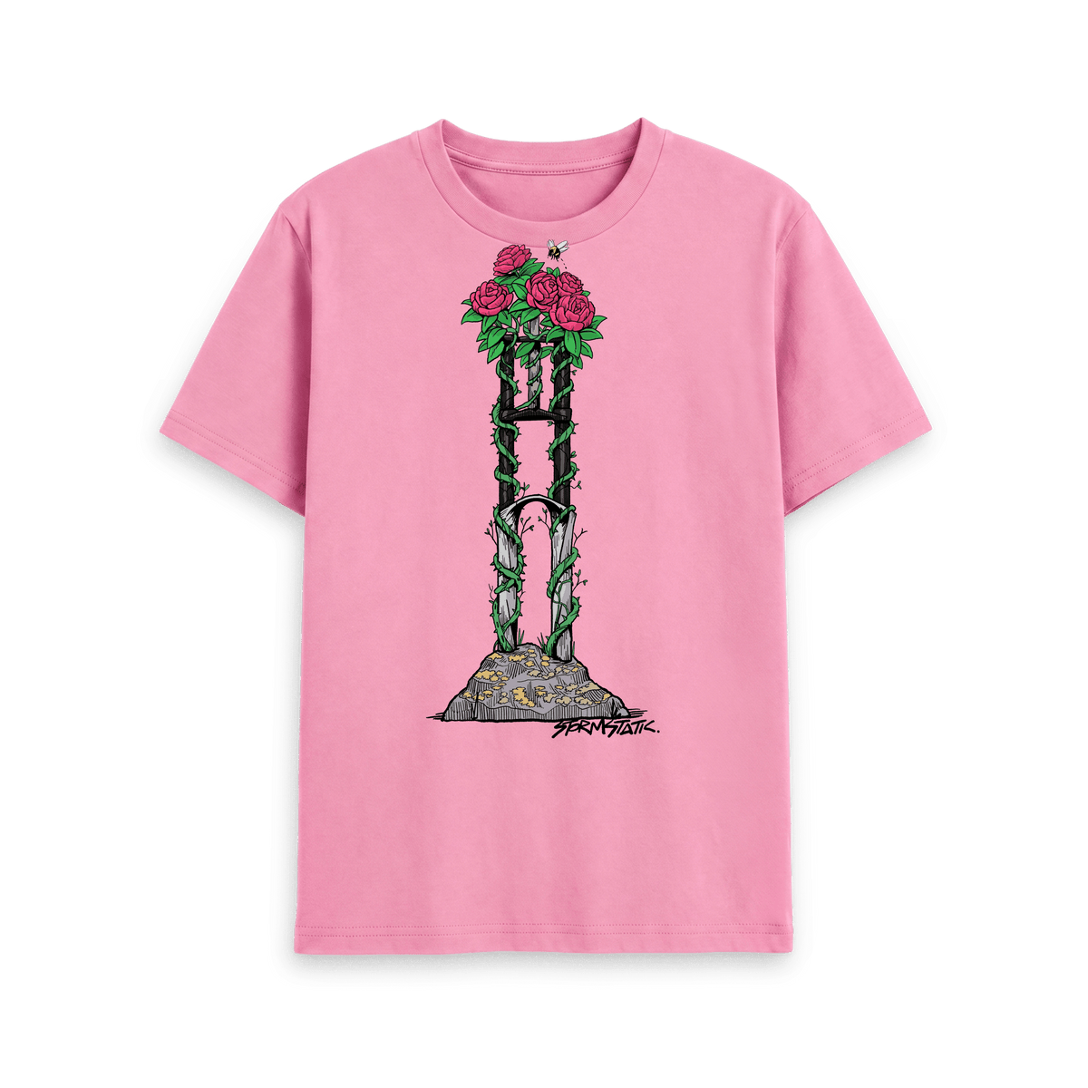 Rose Pink Printed T-shirt Back