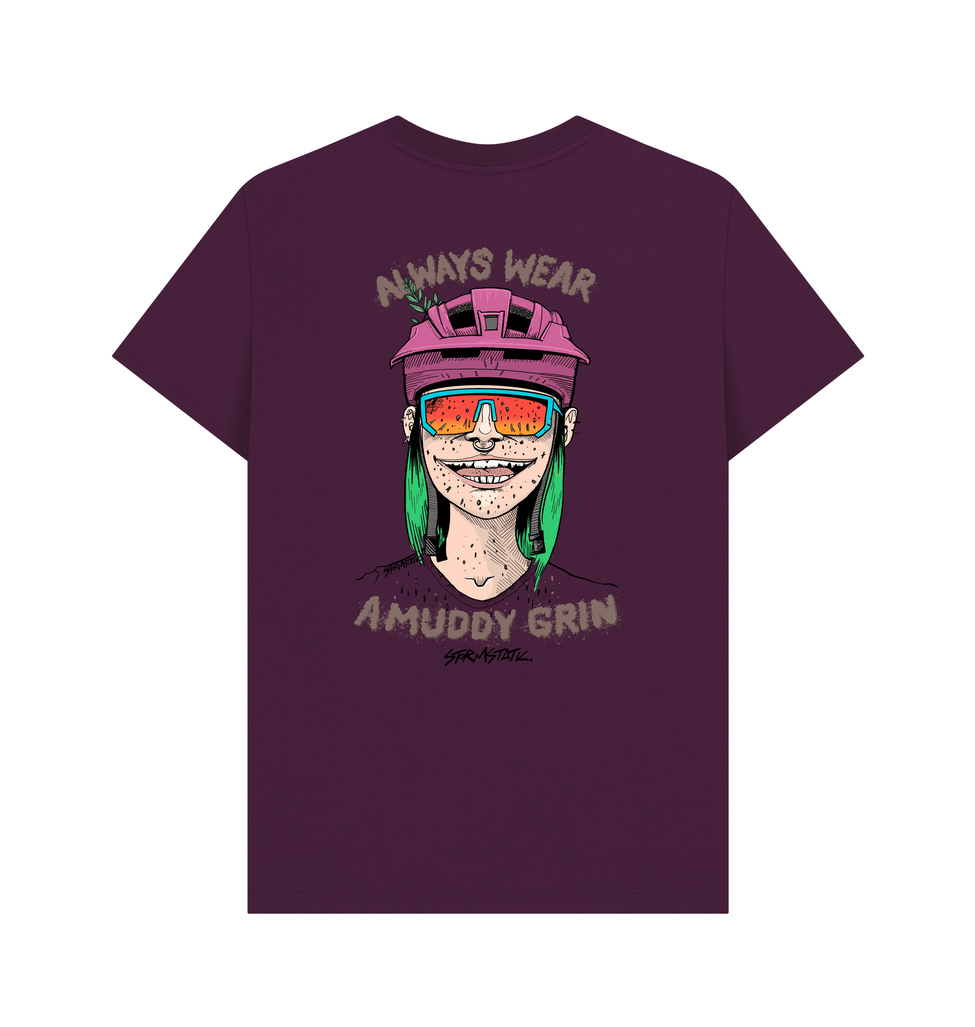 Purple Printed T-shirt Back