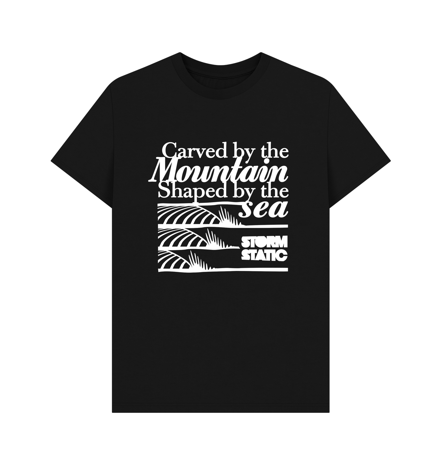 Black Printed T-shirt Front
