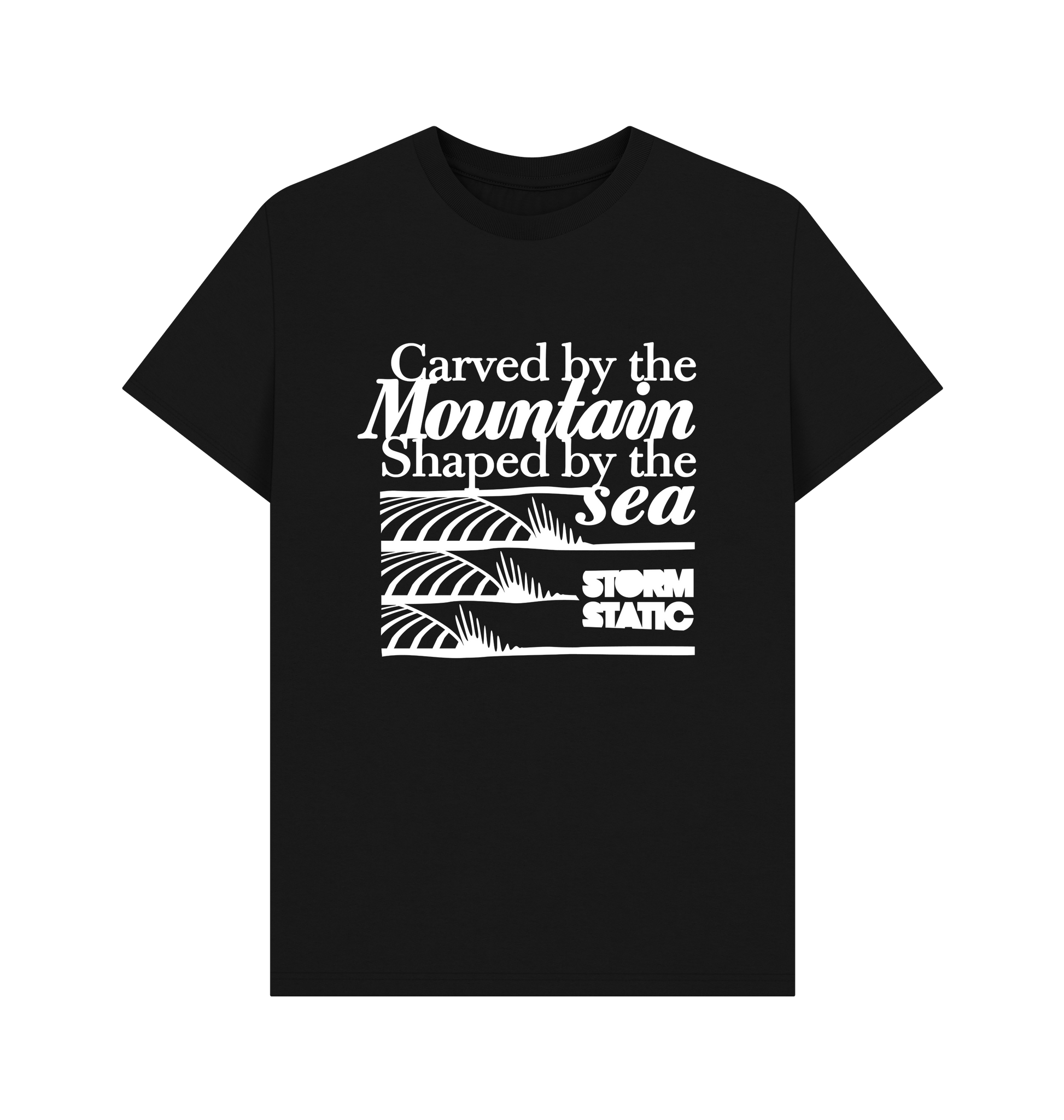 Black Printed T-shirt Front