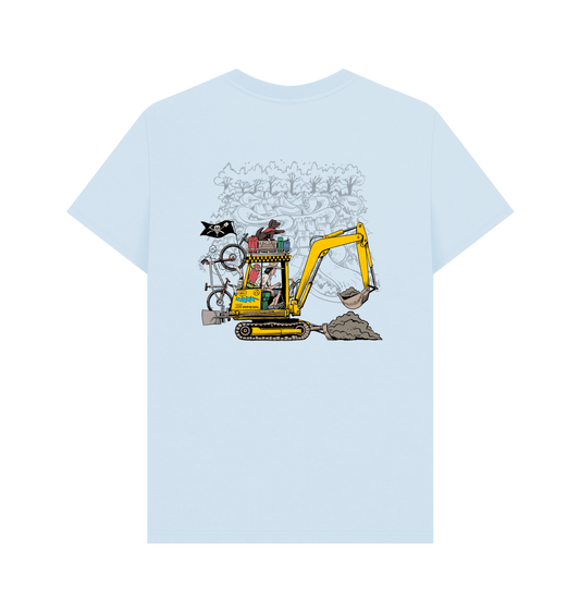 Sky Blue Printed T-shirt Back