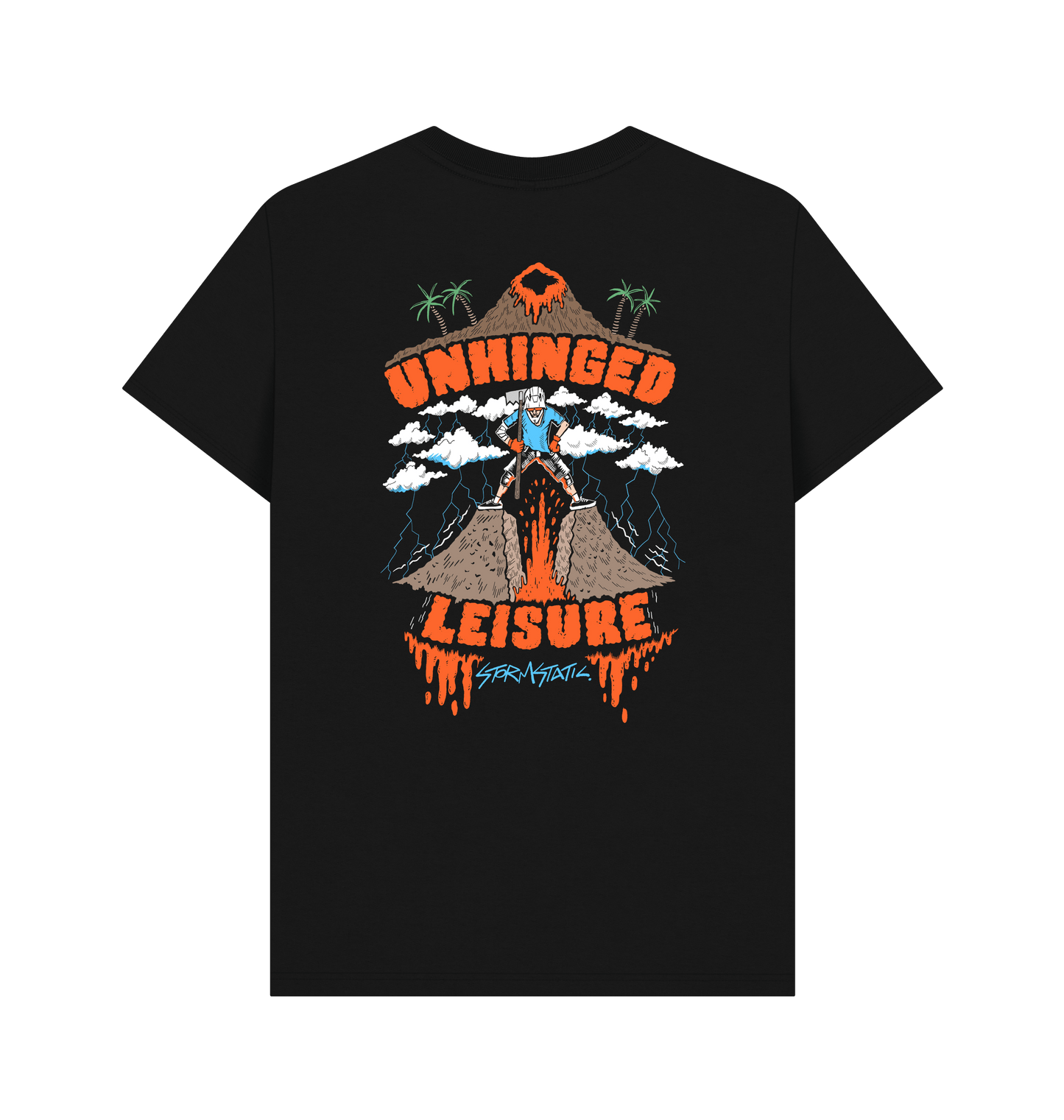 Black Printed T-shirt Back