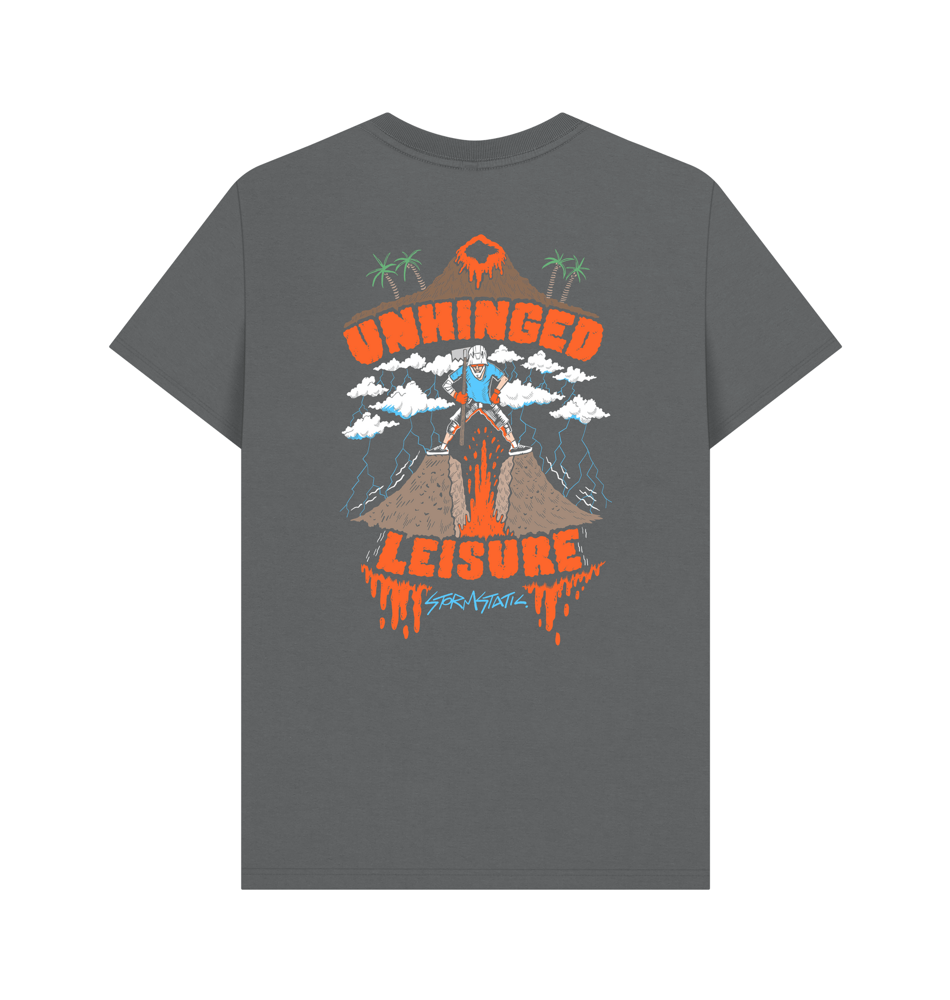 Slate Grey Printed T-shirt Back