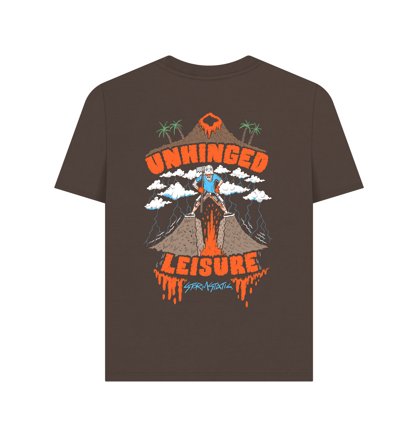 Chocolate Printed T-shirt Back