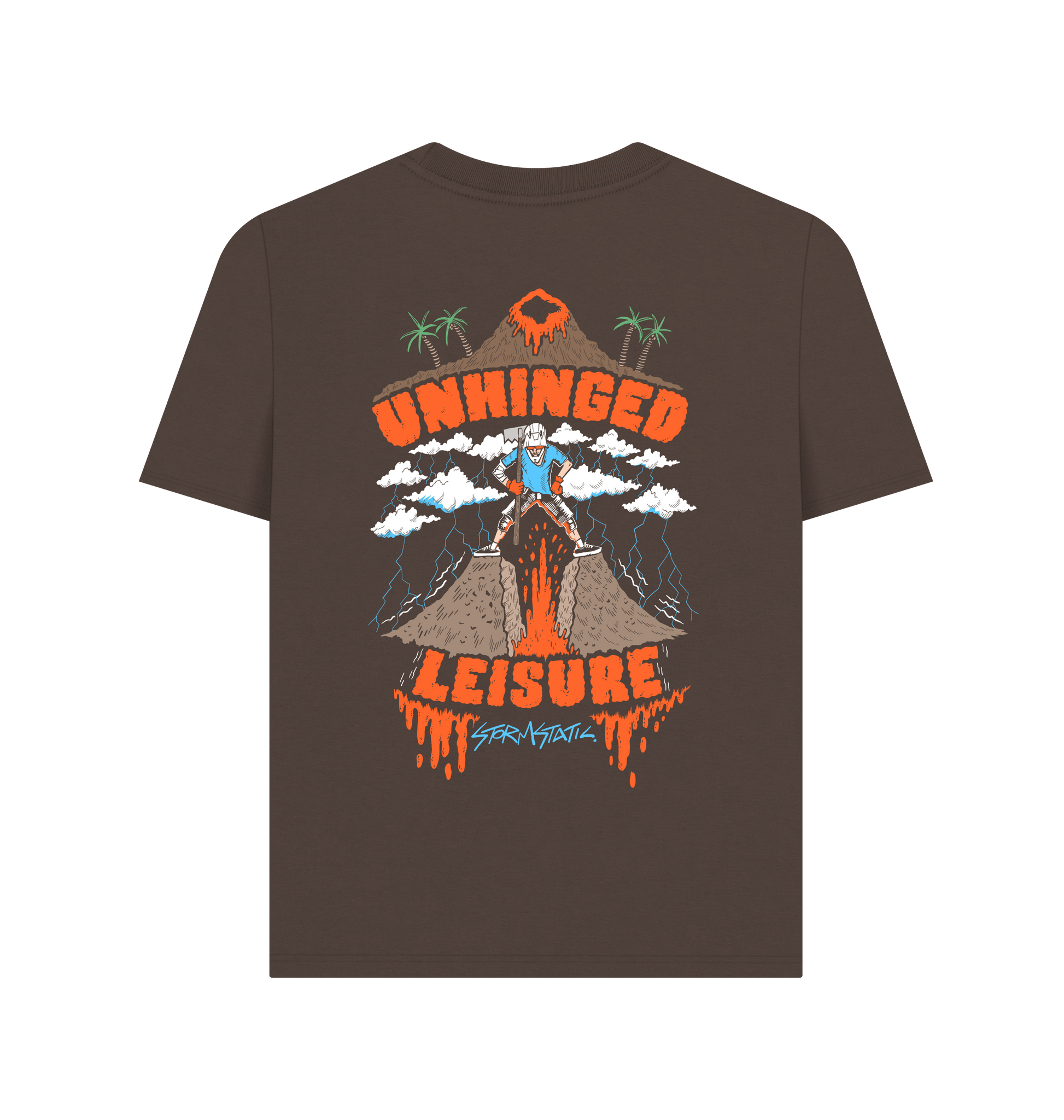 Chocolate Printed T-shirt Back