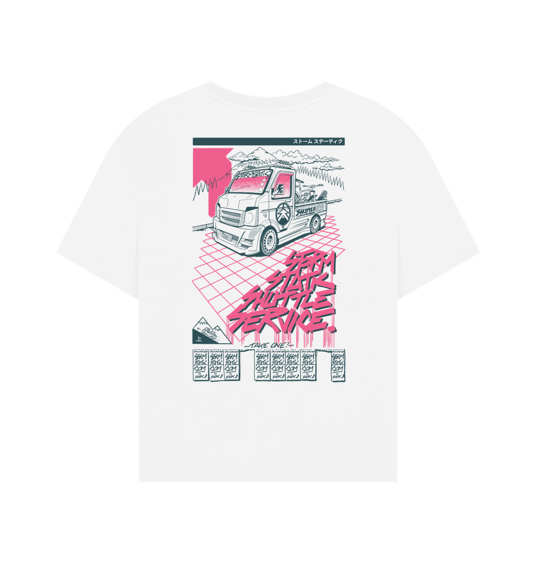 White Printed T-shirt Back