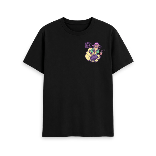 Black Printed T-shirt Front