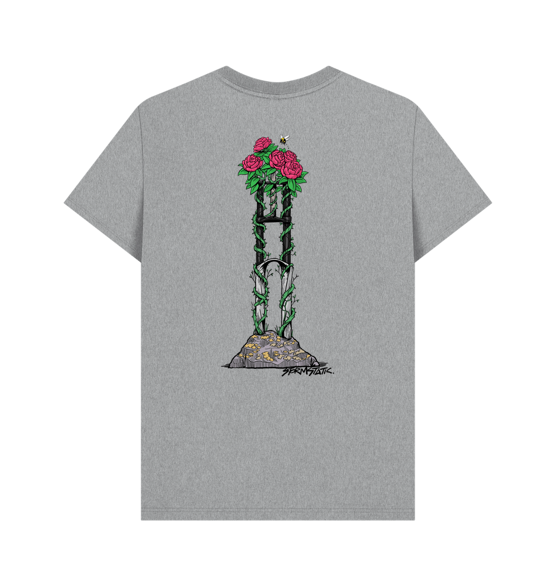 Athletic Grey Printed T-shirt Back