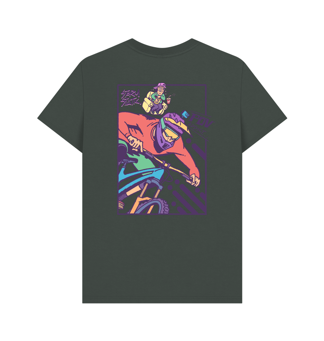 Dark Grey Printed T-shirt Back