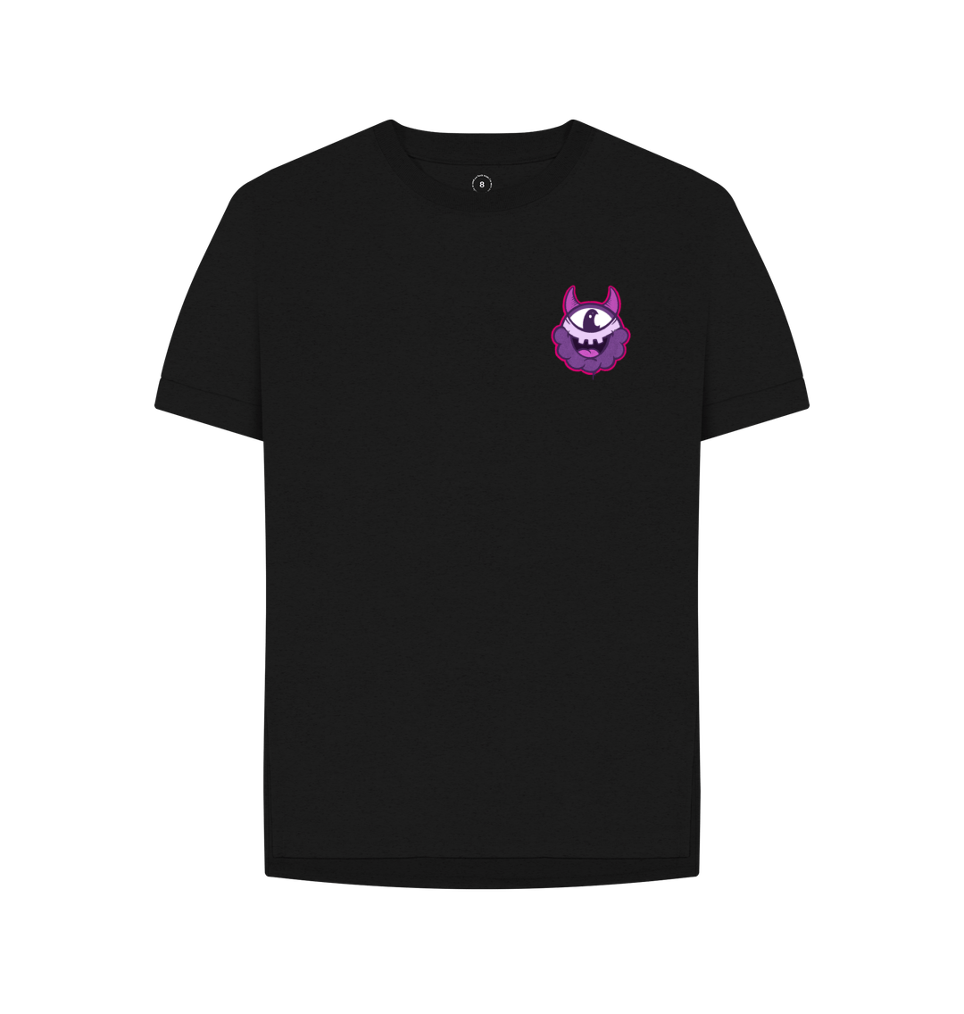 Black Printed T-shirt Front
