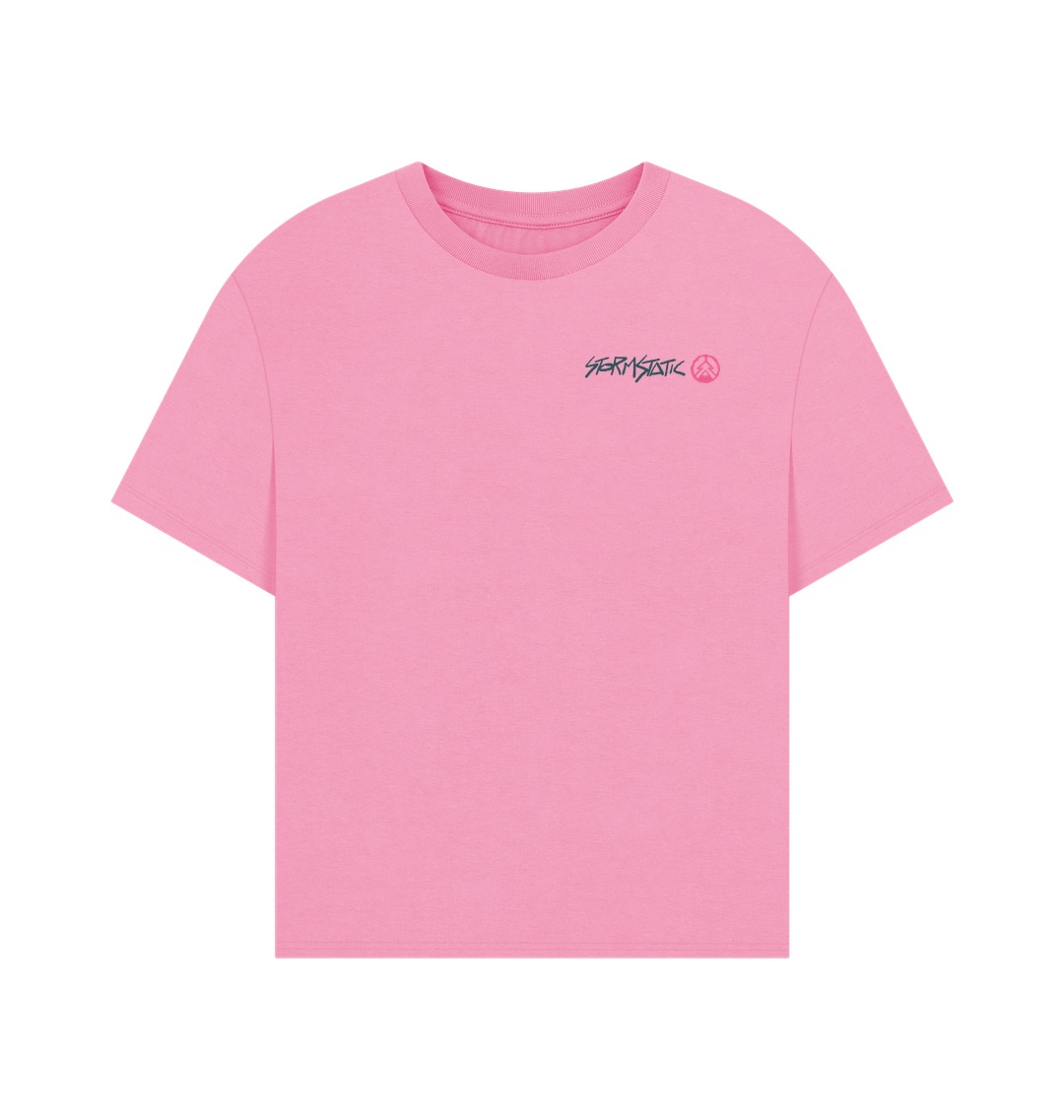 Rose Pink Printed T-shirt Front