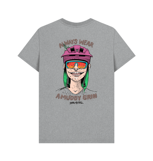 Athletic Grey Printed T-shirt Back