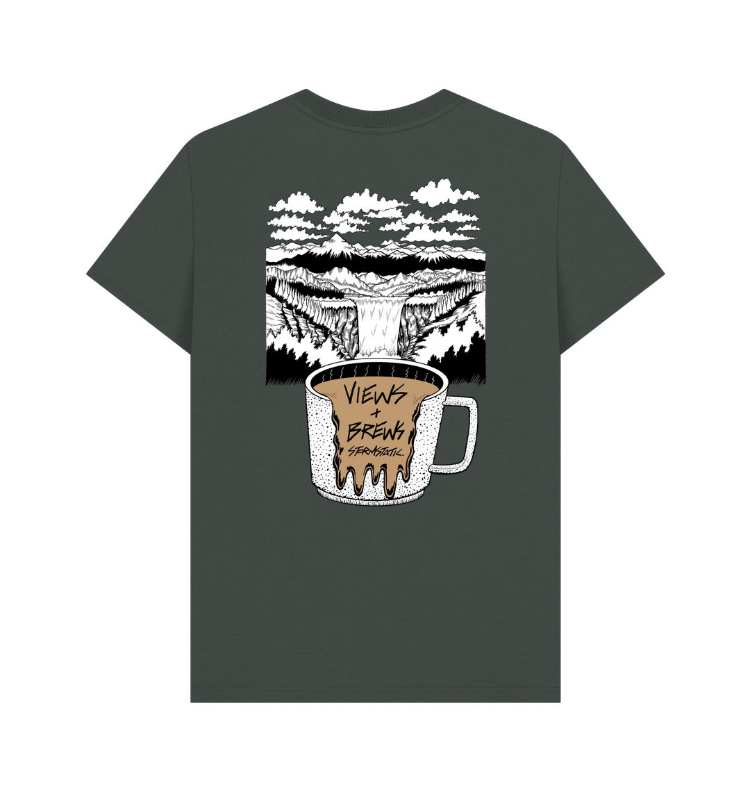 Dark Grey Printed T-shirt Back