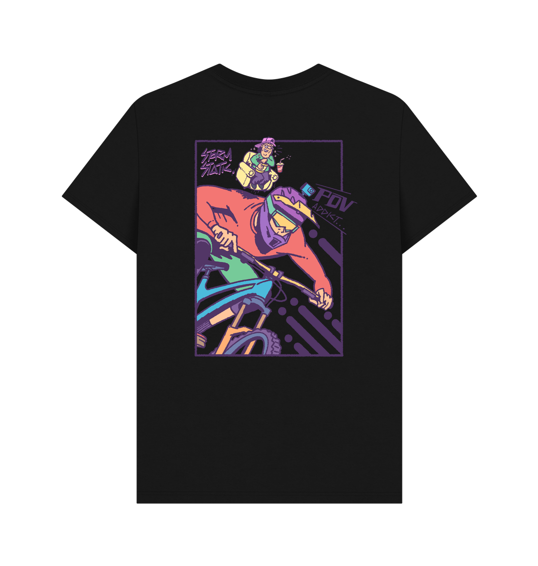 Black Printed T-shirt Back