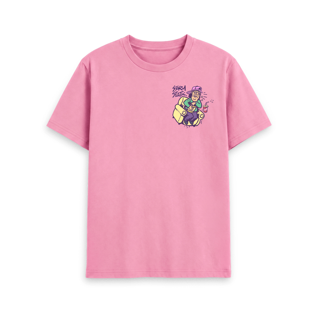 Rose Pink Printed T-shirt Front